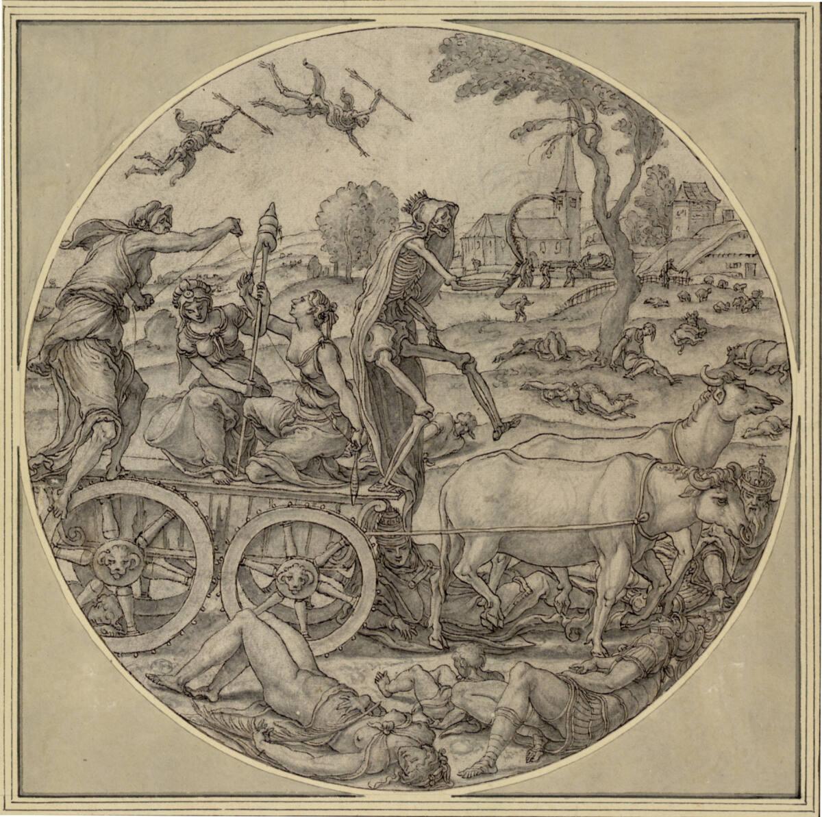 Anonym, Der Triumph des Todes (Scheibenriss), Inv. Nr.: 7965