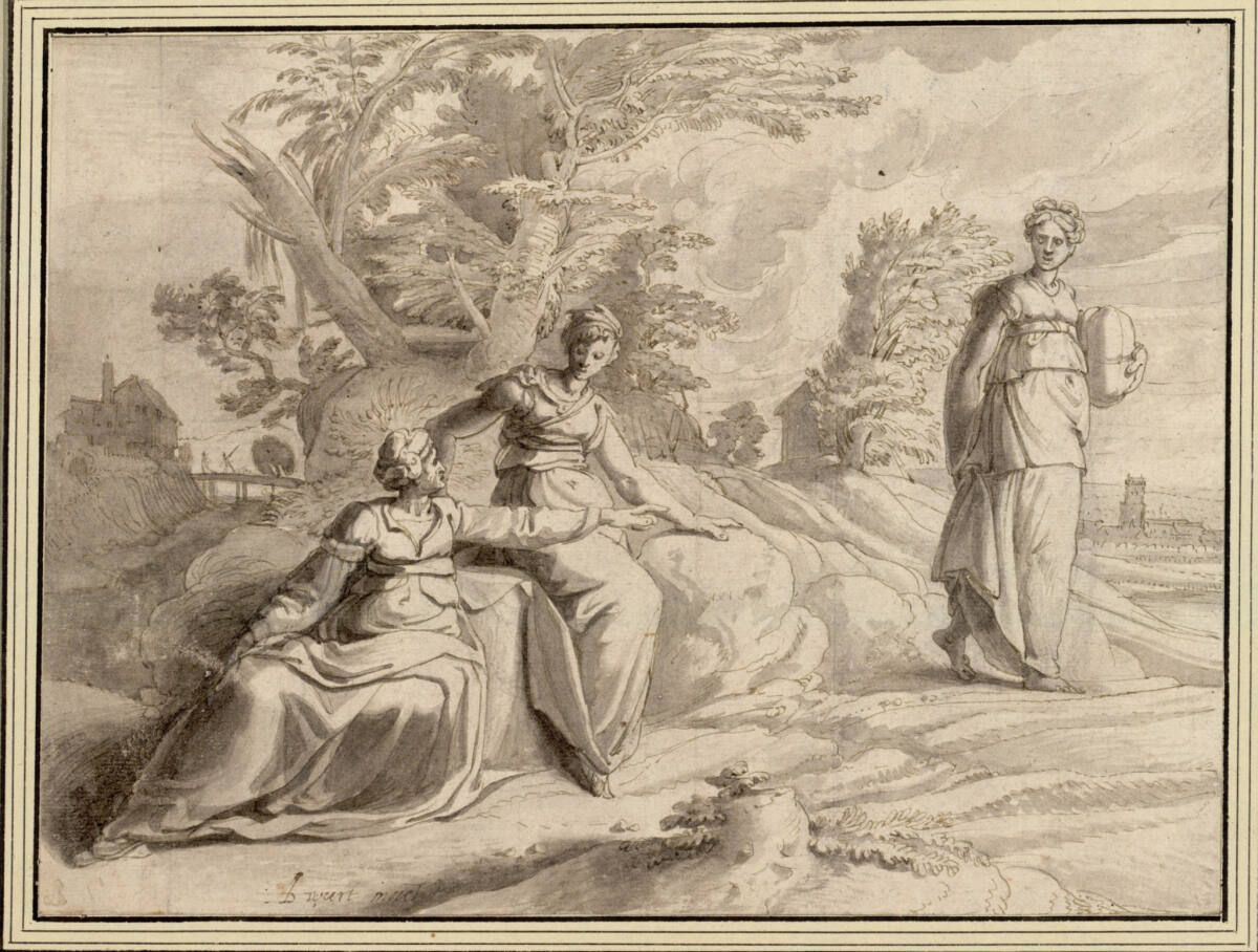 Orpha verläßt Ruth und Noëmi, Adriaen de Weerdt
