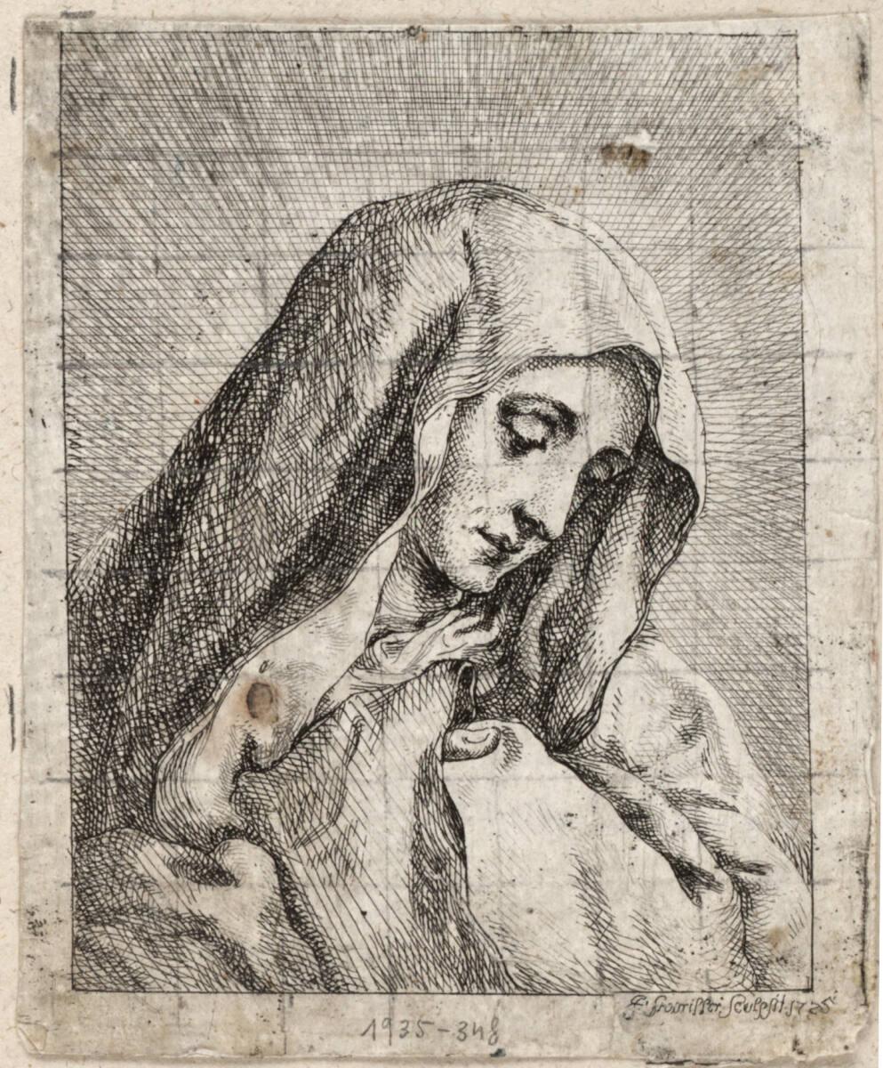 Josef Ferdinand Fromiller, Kopf der Mutter Gottes, Inv. Nr.: DG1935/348