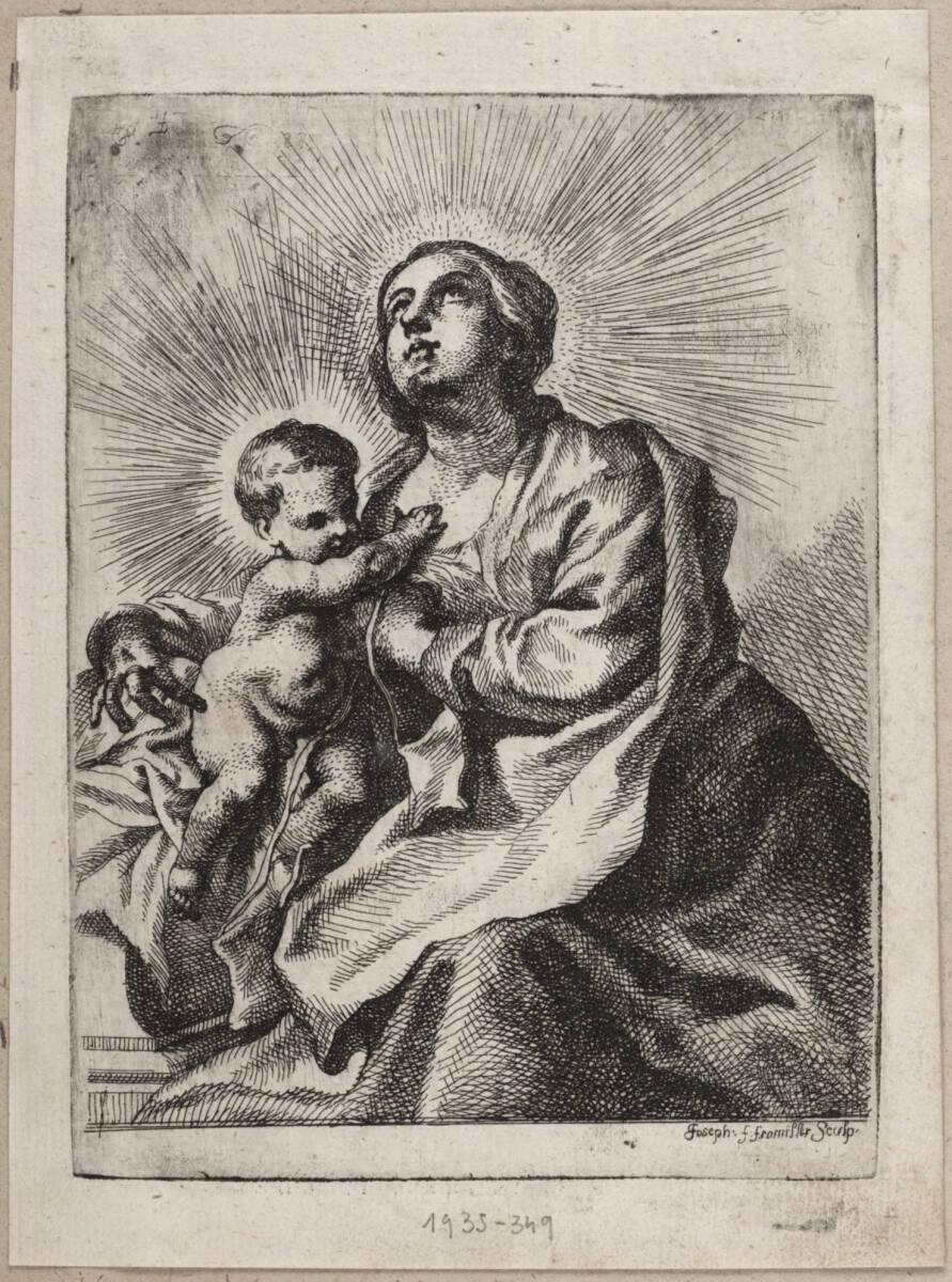 Josef Ferdinand Fromiller, Maria mit Kind, Inv. Nr.: DG1935/349