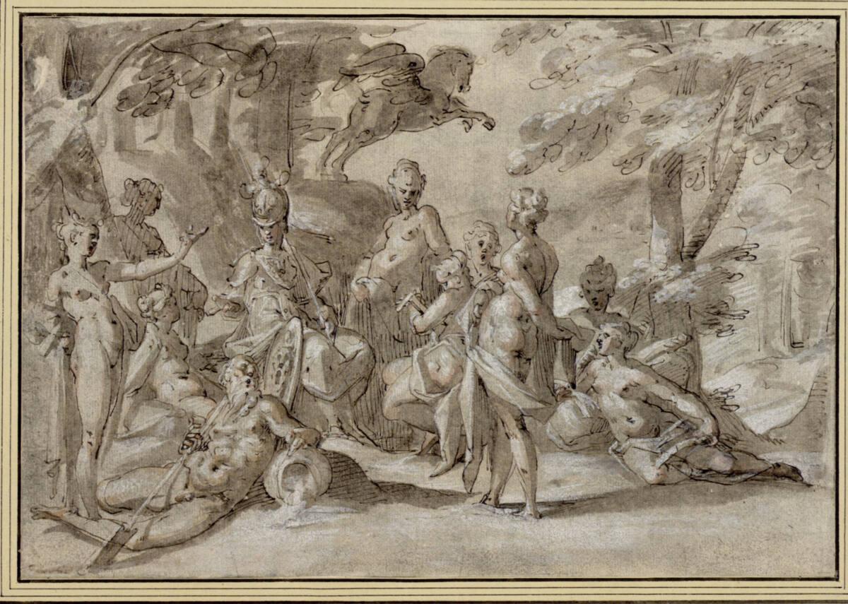 Bartolomäus Spranger, Minerva im Kreise der Musen, Inv. Nr.: 7995