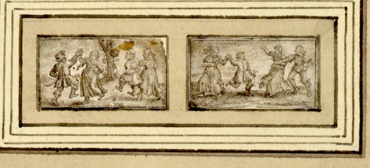 Jan Wierix, Zwei tanzende Bauernpaare, Inv. Nr.: 8036