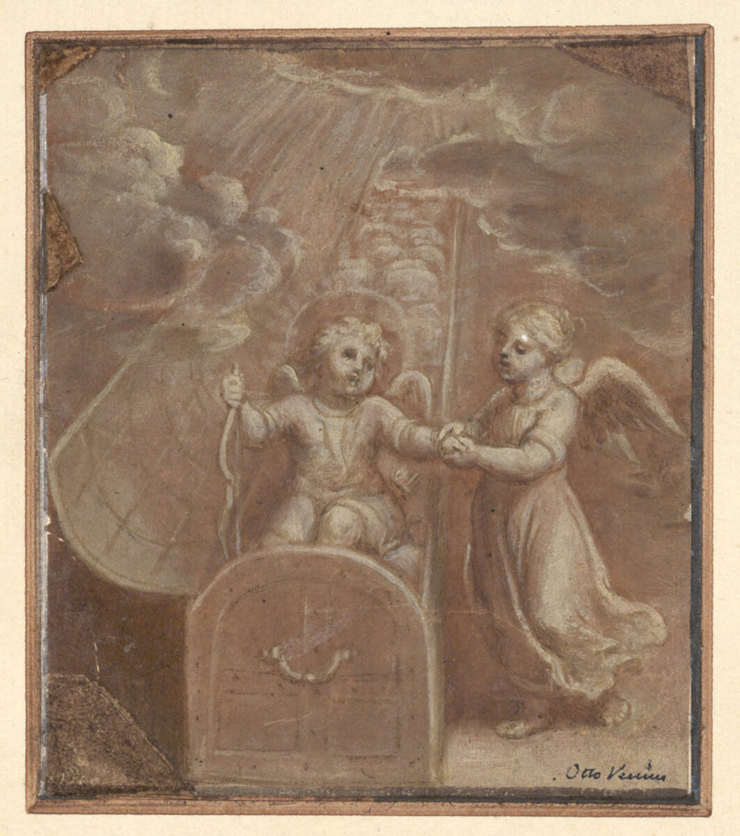 Die Seele empfängt den Amor divinus aus der himmlischen Schatztruhe, Otto van Veen