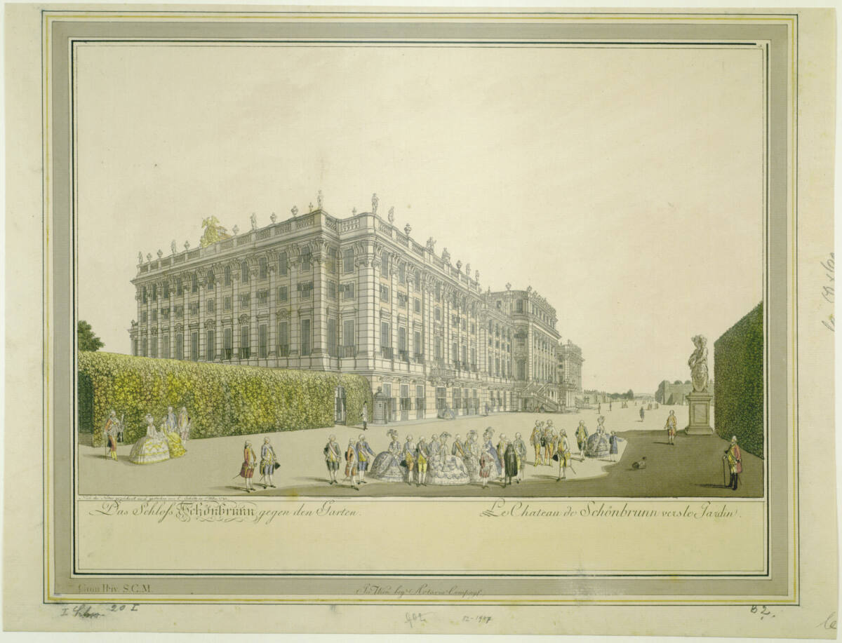Schönbrunn gegen den Garten, 1782