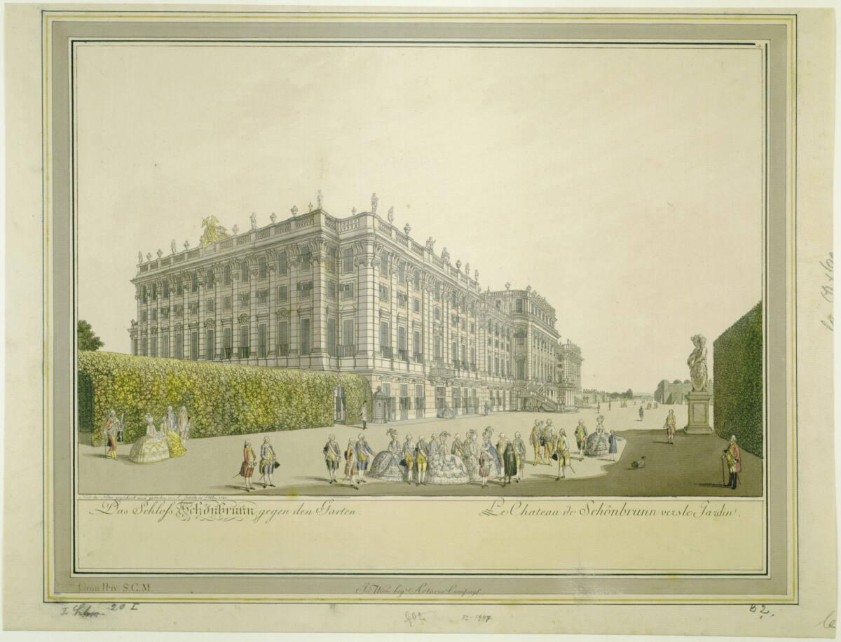Carl Schütz, Schönbrunn gegen den Garten, Inv. Nr.: DG1947/82