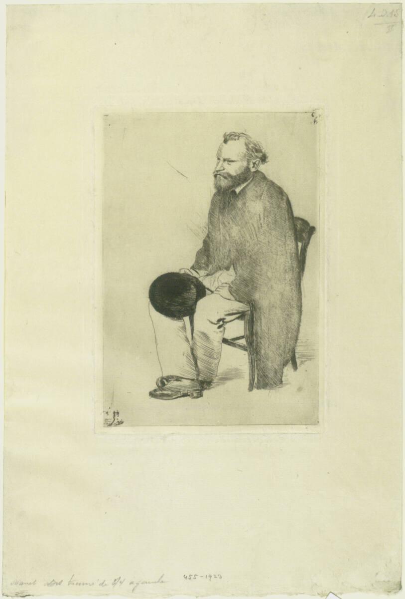 Edgar Degas, Manet, sitzend, nach links gewandt, Inv. Nr.: DG1923/455