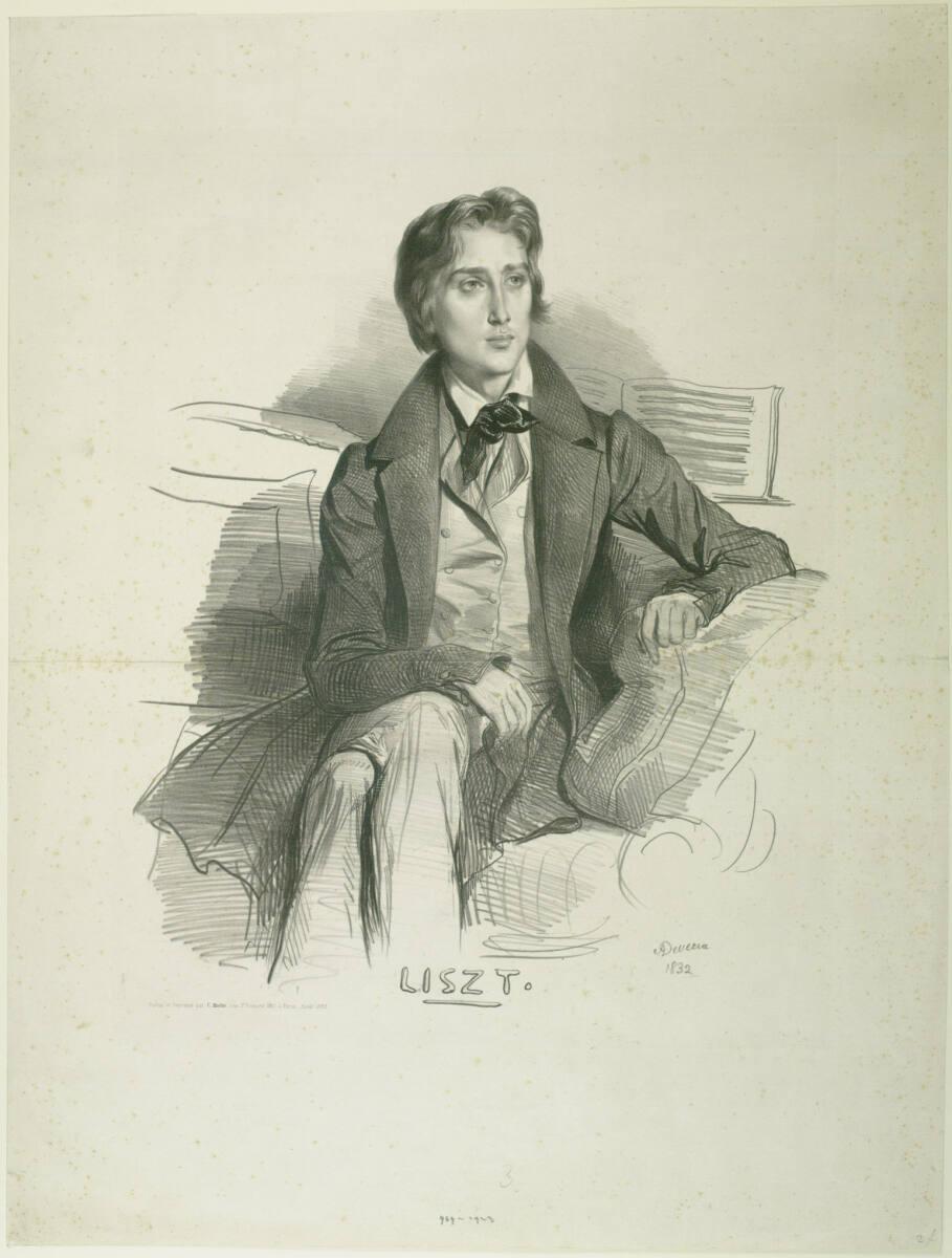 Achille Devéria, Liszt, Inv. Nr.: DG1923/969