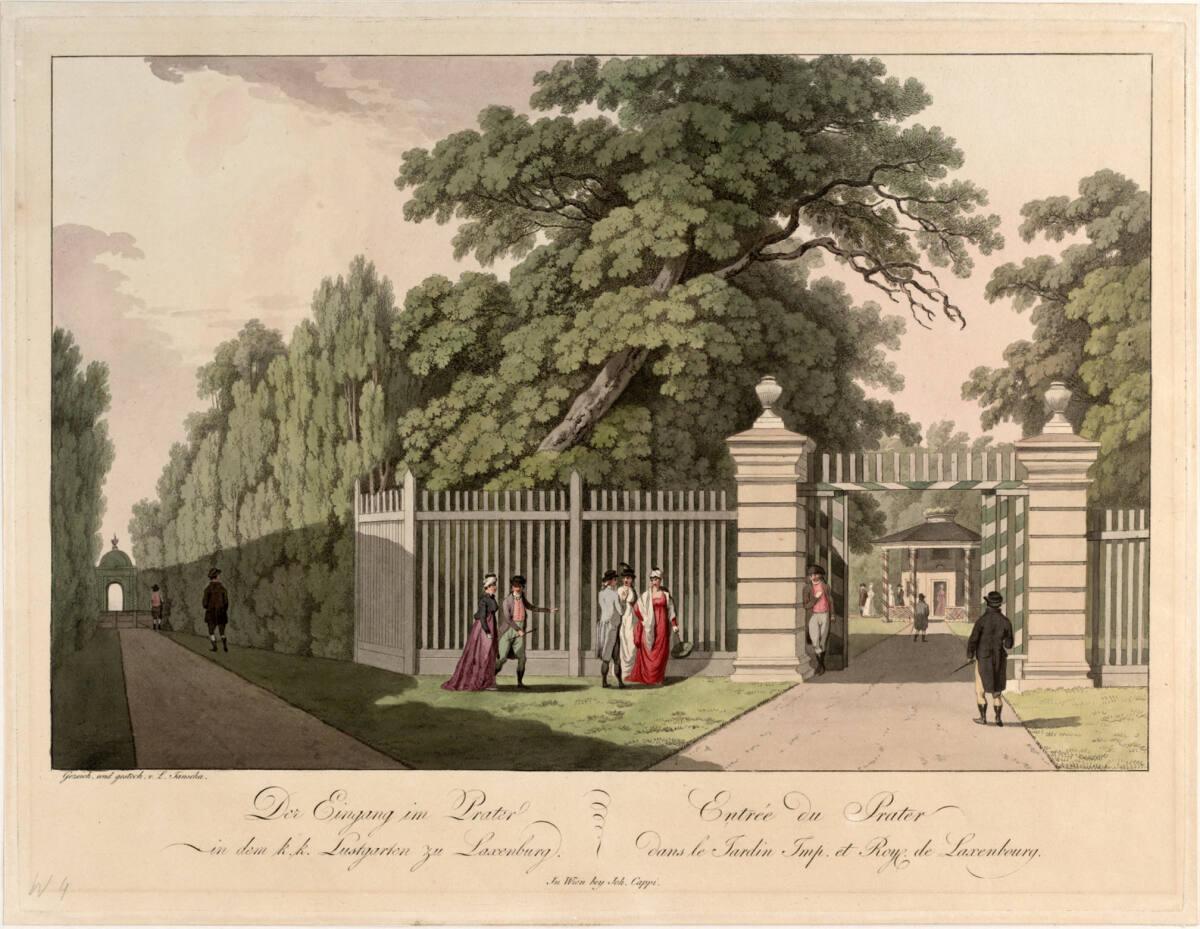 Laurenz Janscha, Laxenburg, Eingang in den Prater, Inv. Nr.: DG1936/500