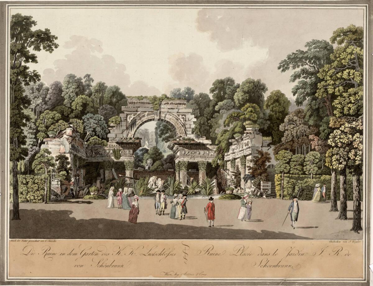 Laurenz Janscha, Die Ruine in Schönbrunn, Inv. Nr.: DG1936/519