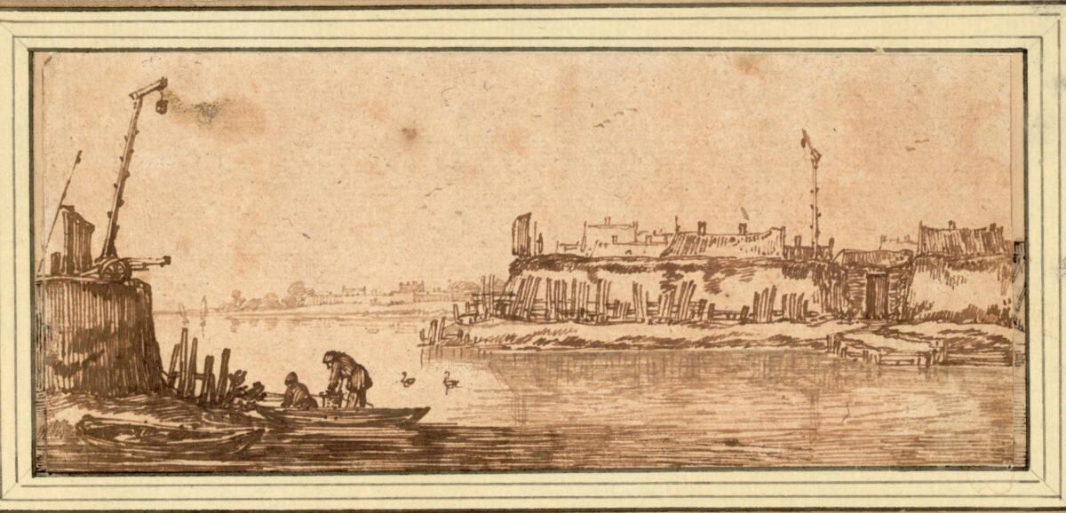 Esaias van de Velde (Inv: Jan van de), Befestigte Stadt am Wasser, Inv. Nr.: 8086