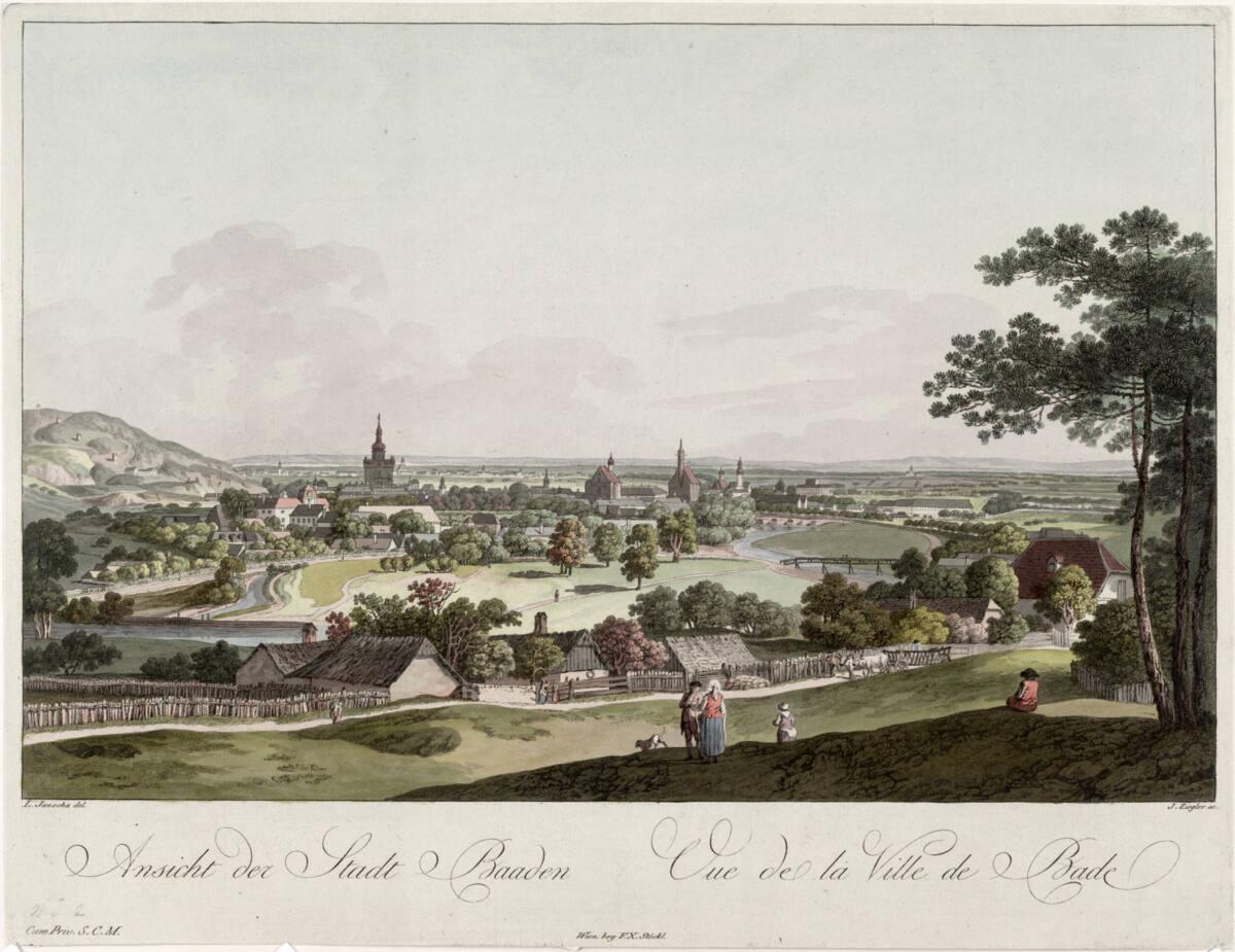 Laurenz Janscha, Ansicht von Baden, Inv. Nr.: DG1936/540