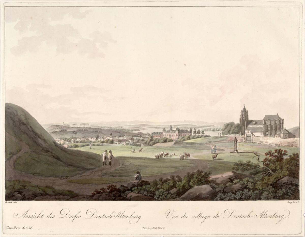 Ferdinand Runk, Ansicht von Deutsch-Altenburg, Inv. Nr.: DG1936/555
