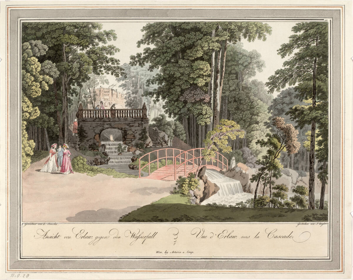 Ansicht von Erlaa gegen den Wasserfall, 1790–1810
