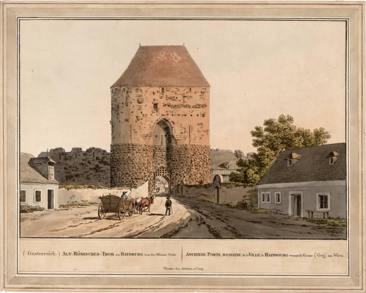 Anonym, Das römische Tor in Hainburg, Inv. Nr.: DG1936/573