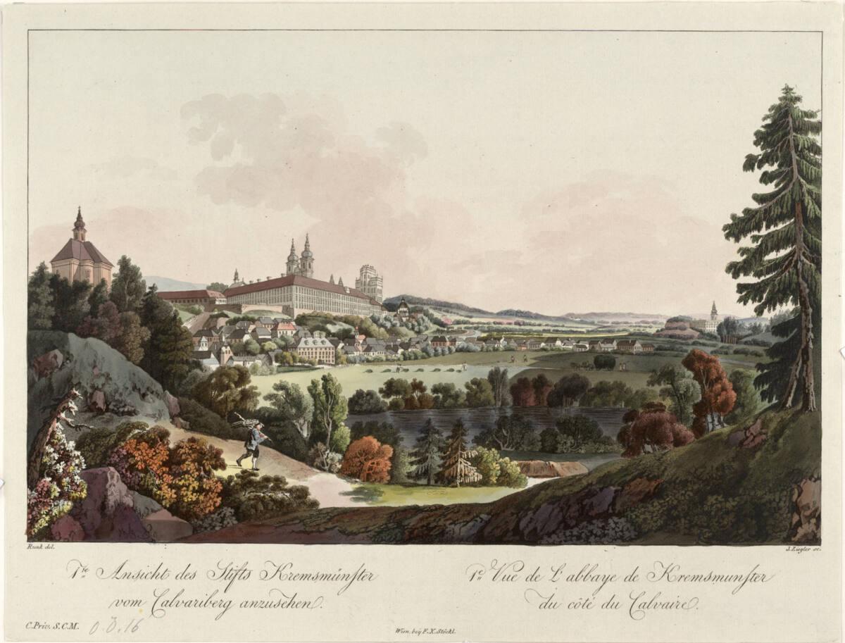 Ferdinand Runk, Stift Kremsmünster, vom Kalvarienberg aus, Inv. Nr.: DG1936/652