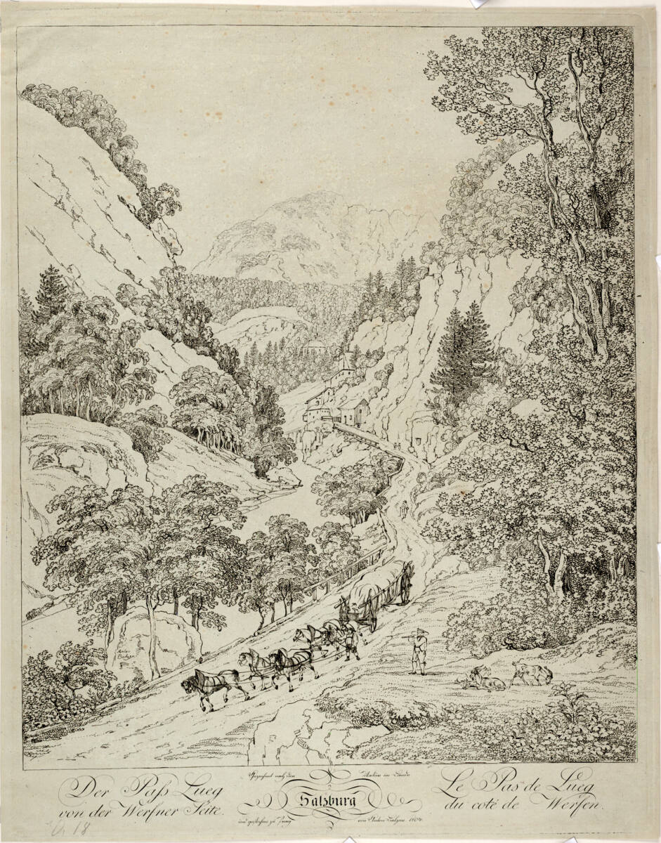 Der Pass Lueg von der Werfner Seite, Anton Balzer, 1804