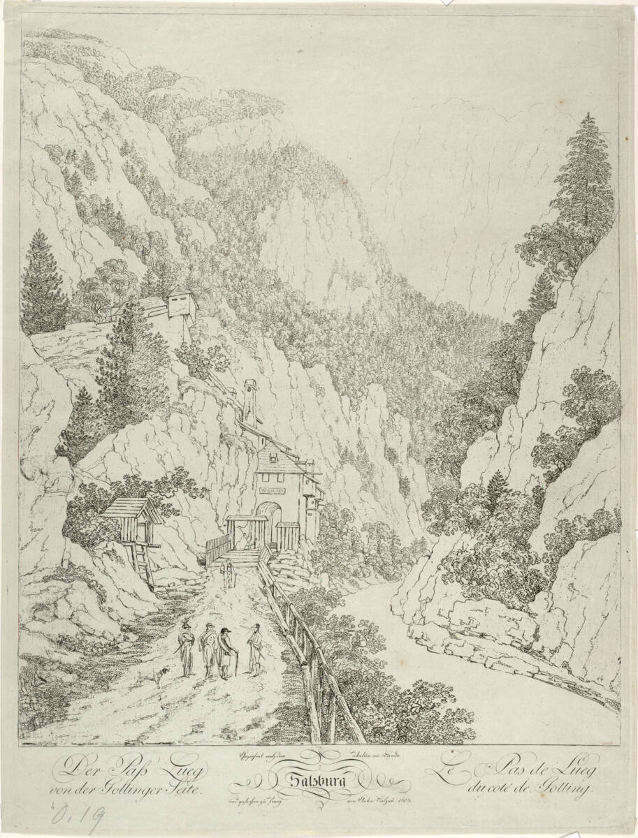 Der Pass Lueg von der Gollinger Seite, Anton Balzer, 1804