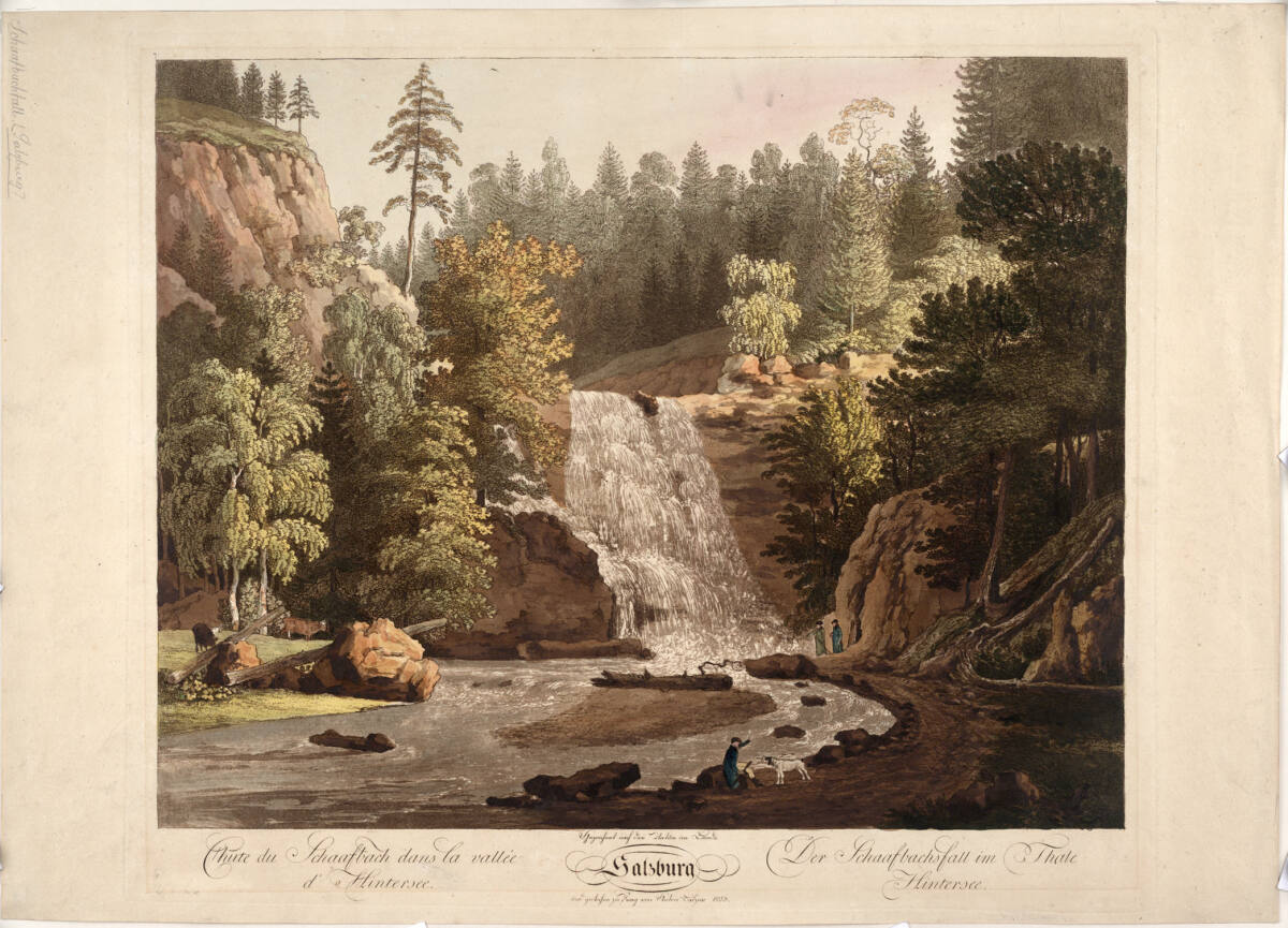 Der Schafbachfall, Anton Balzer, 1803