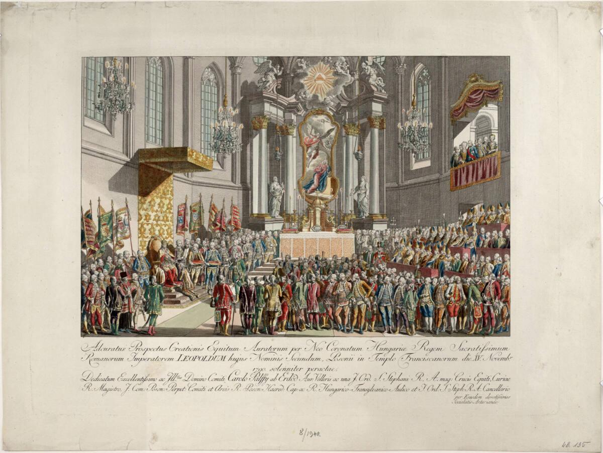 Carl Schütz, Feierlichkeiten bei der Krönung Kaiser Leopolds zum König von Ungarn 1790 in Press…