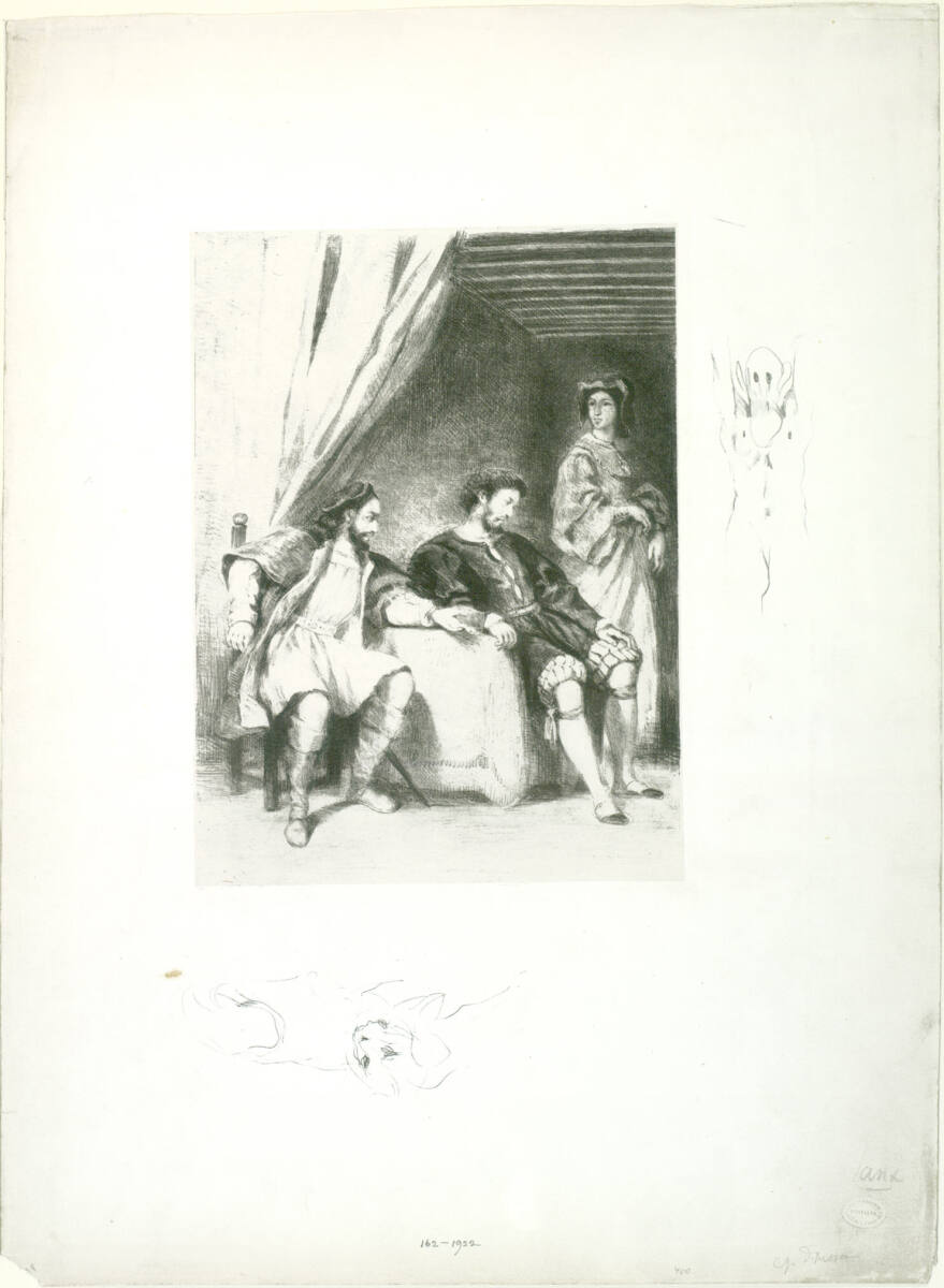 Weislingen prisonnier de Goetz (Act. I. Sc. IV), Eugène Delacroix, 1836–1843