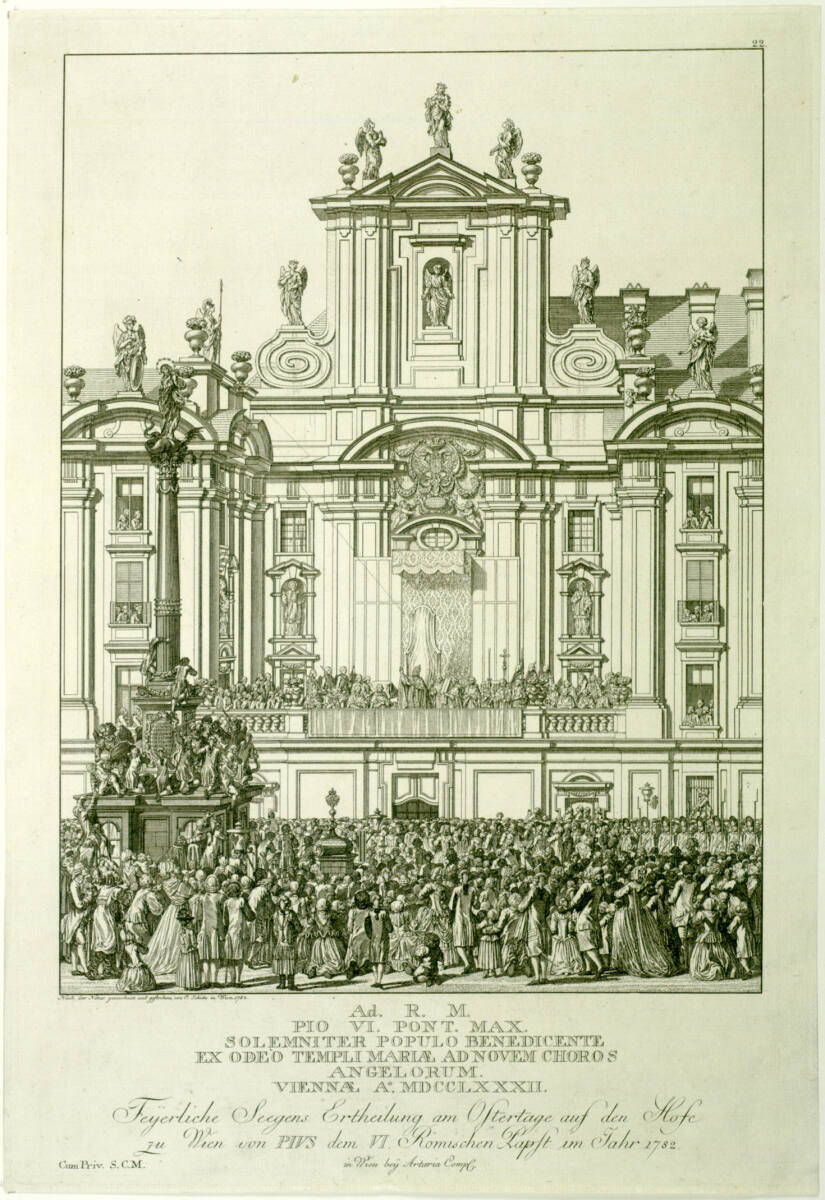 Segenserteilung am Hof 1782, 1782