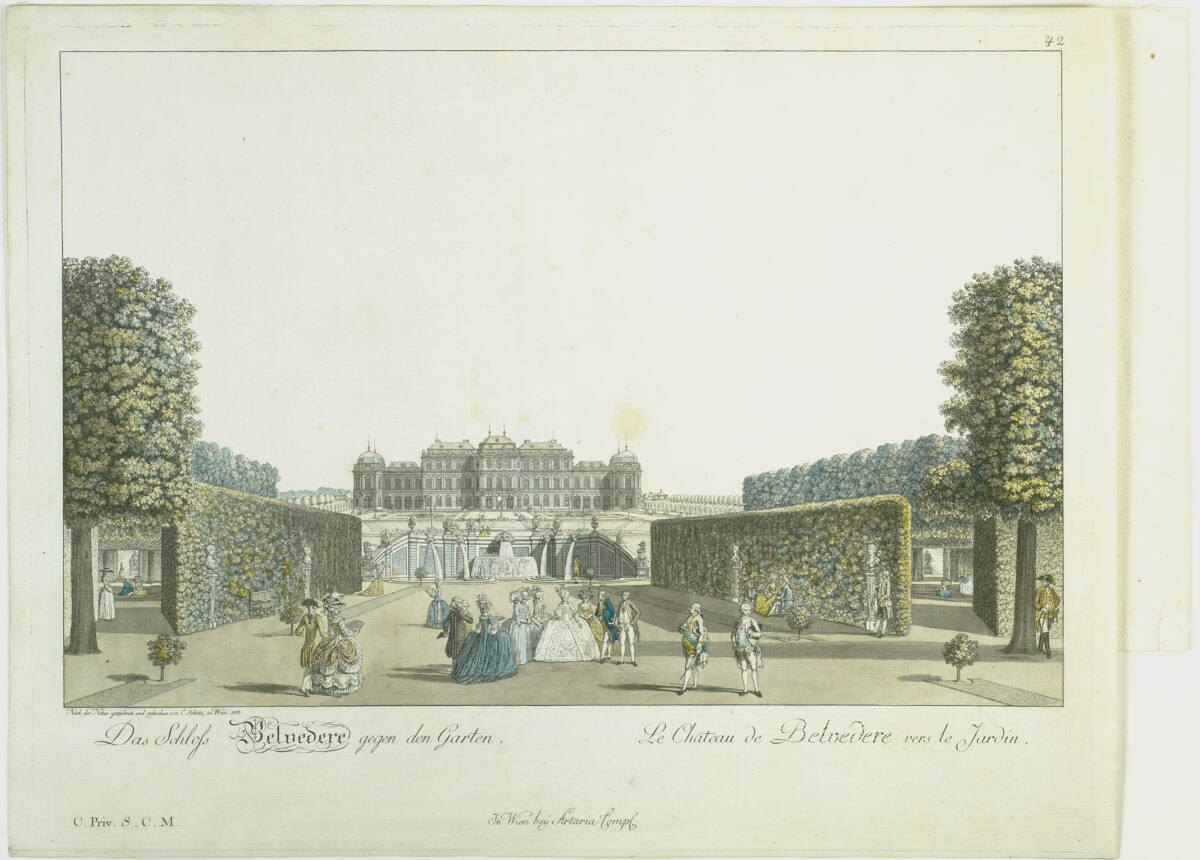 Belvedere gegen den Garten, 1785