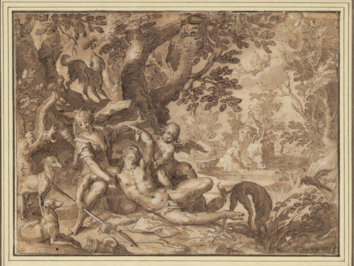 Venus und Adonis, Joachim Wtewael