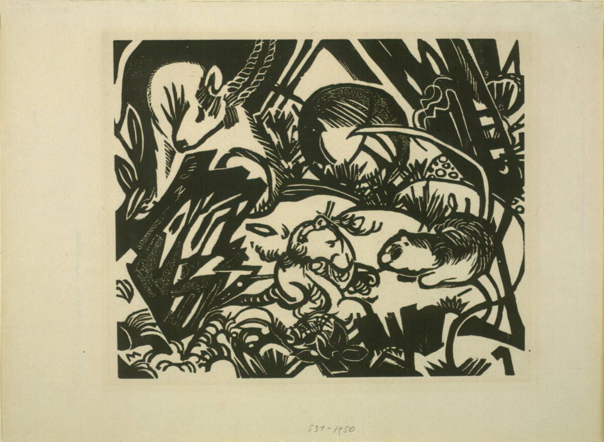 Franz Marc, Tierlegende, Inv. Nr.: DG1950/531