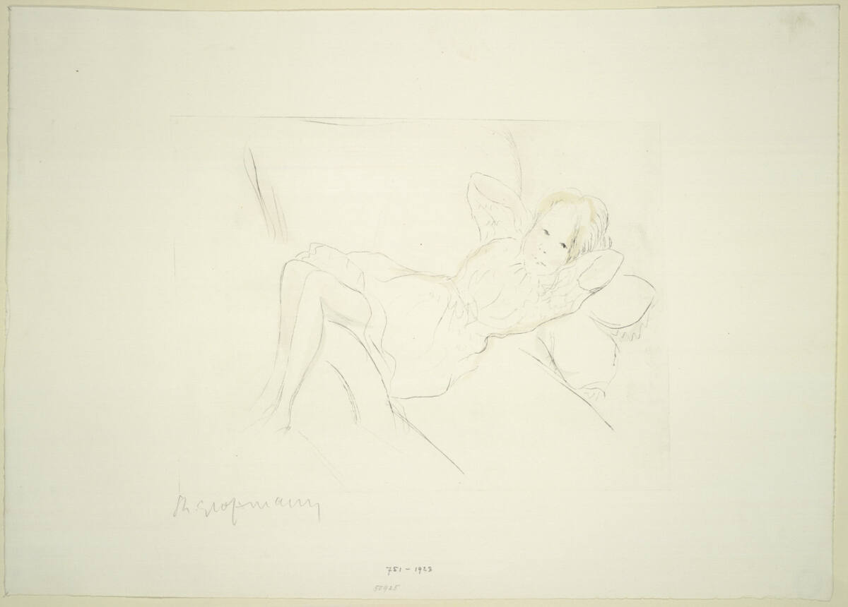 Kleines Mädchen im Lehnstuhl, Rudolf Grossmann, 1920