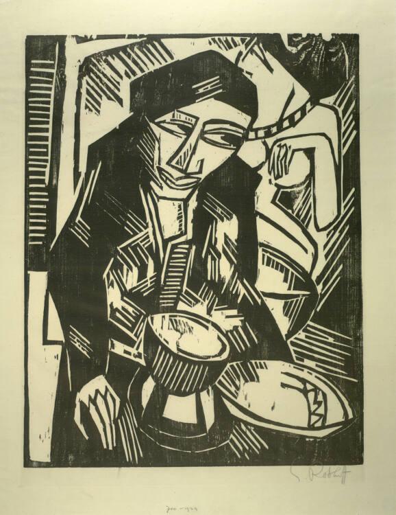 Karl Schmidt-Rottluff, Melancholie (Neumann - Mappe Blatt 10), Inv. Nr.: DG1924/700