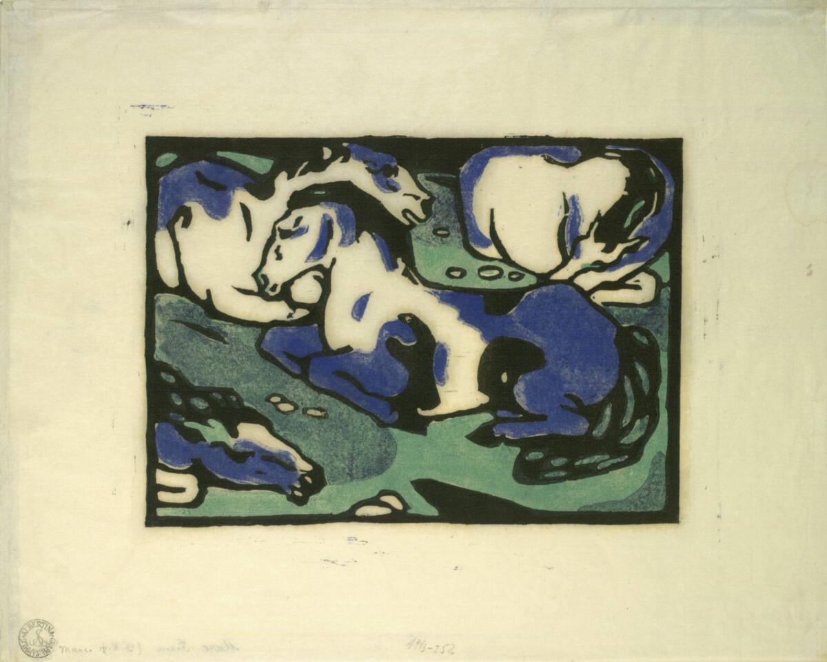 Franz Marc, Ruhende Pferde, Inv. Nr.: DG1913/252