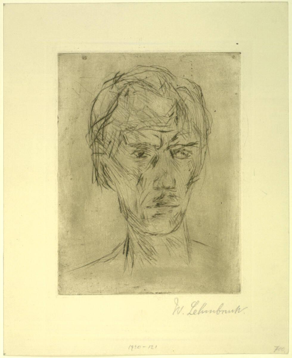 Wilhelm Lehmbruck, Männerkopf (Porträt C.), Inv. Nr.: DG1920/121