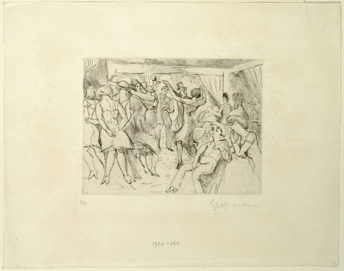 Cabarat à la foire aux, Rudolf Grossmann, 1920