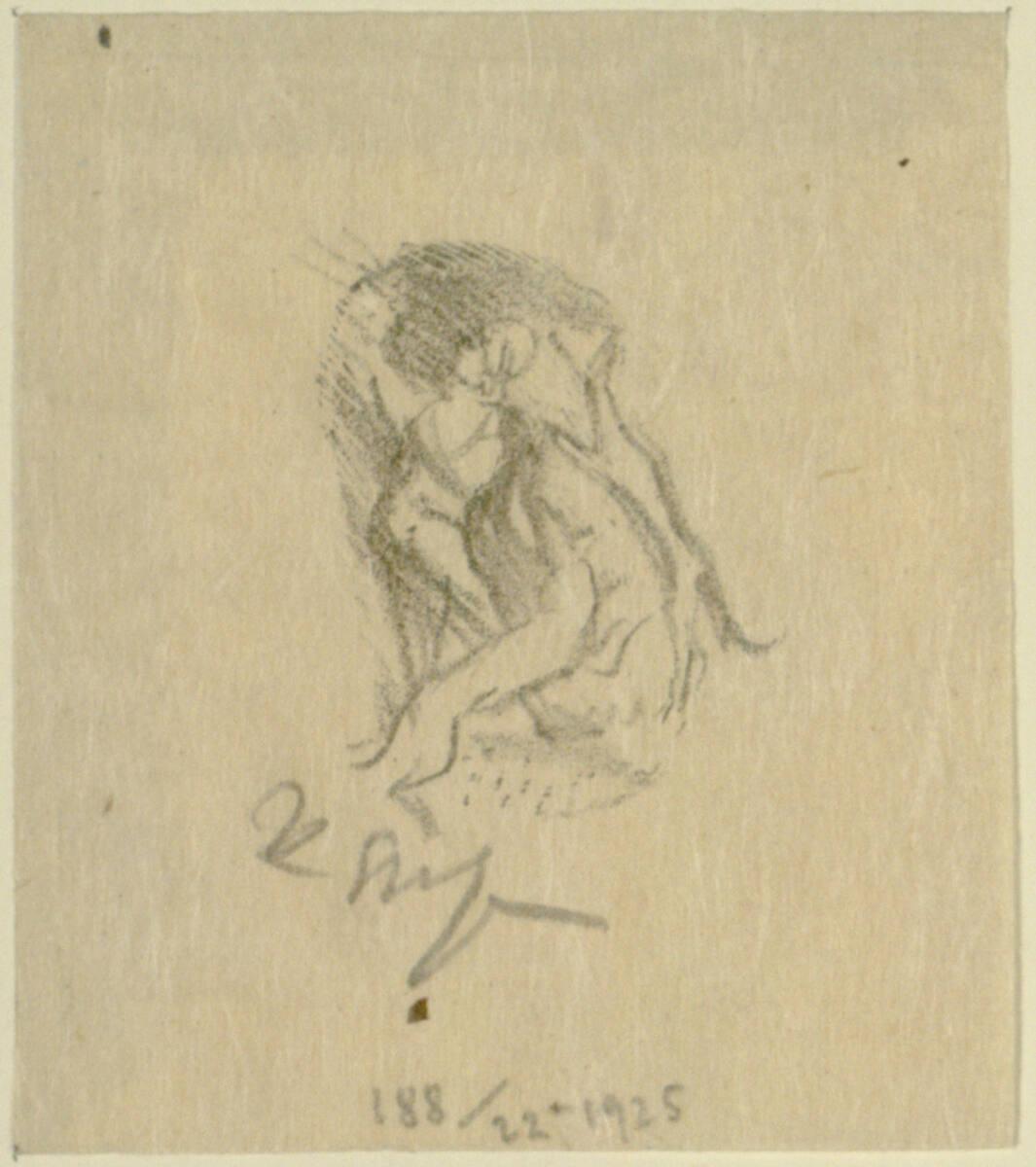Rudolf Grossmann, Mann mit zwei Hunden, Inv. Nr.: DG1925/188/22