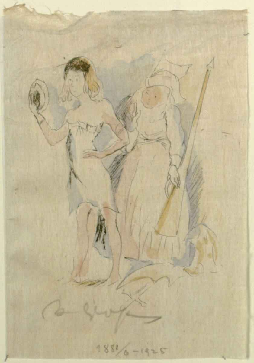 Frau und Mädchen, Rudolf Grossmann, 1920