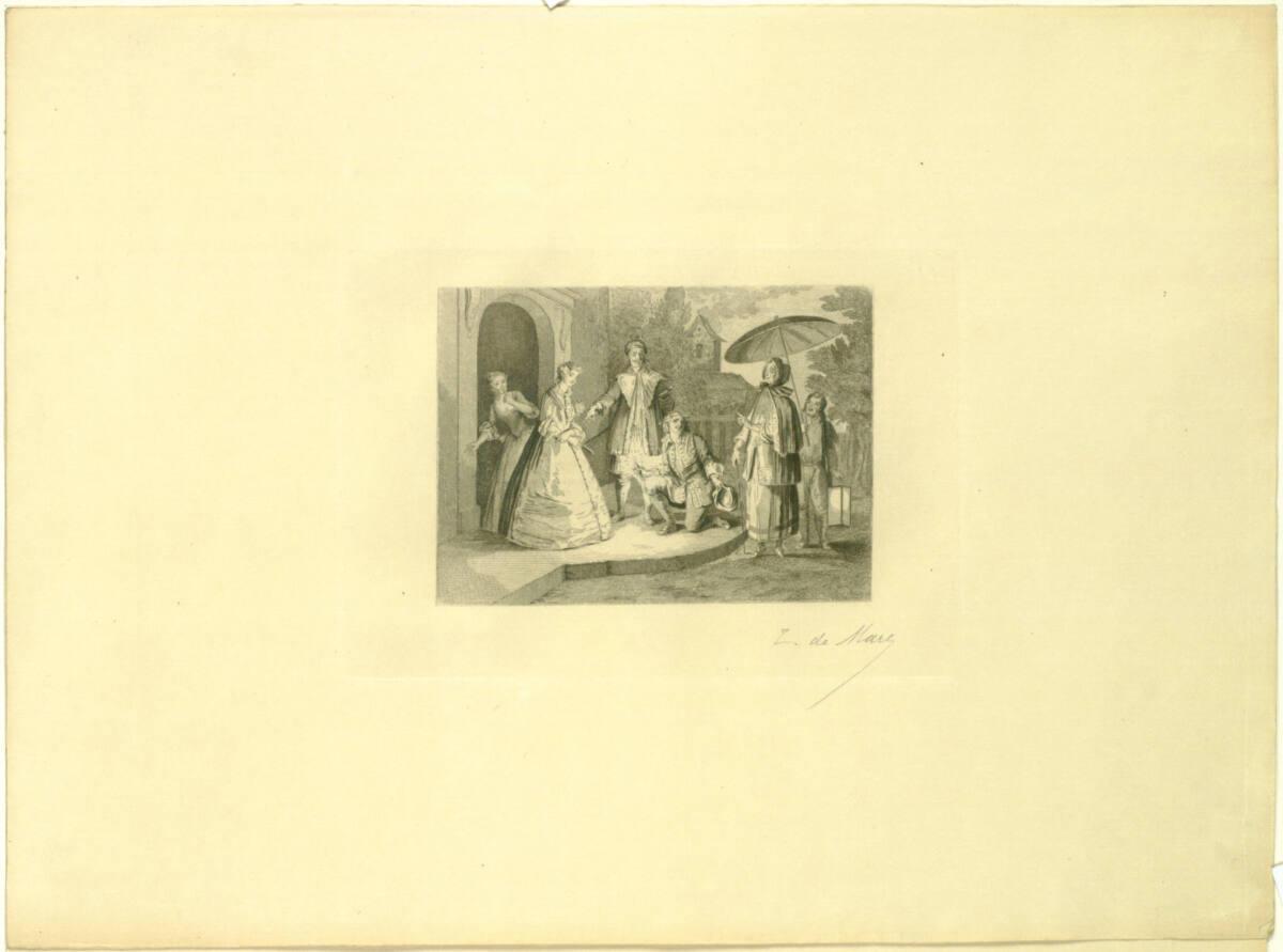 Tiburce de Mare, Liebesszene bei Kerze, Inv. Nr.: DG1905/591/3