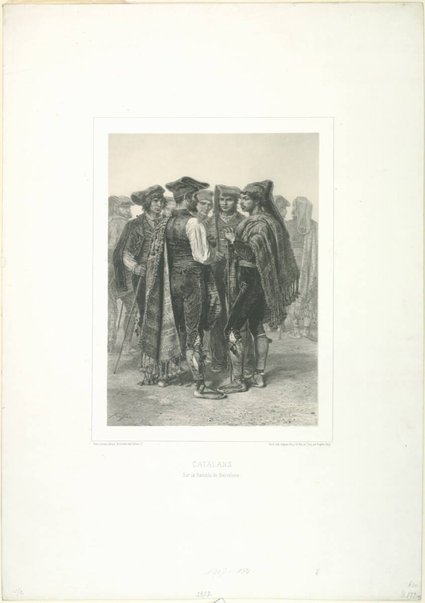 Catalans, sur la rambla de Barcelone, 1854