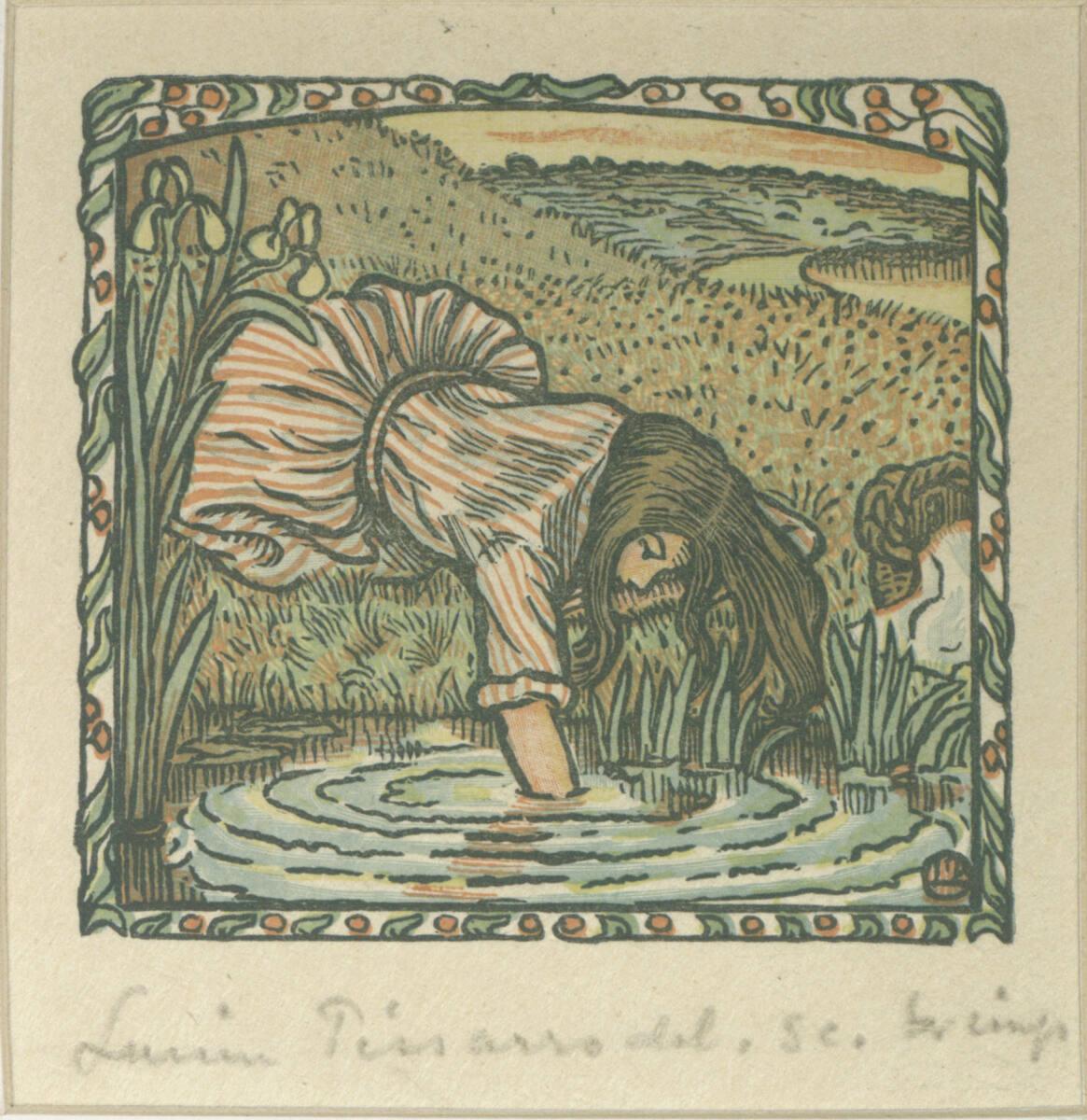 Lucien Pissarro, Mädchen am Ufer, Inv. Nr.: DG1959/133/3