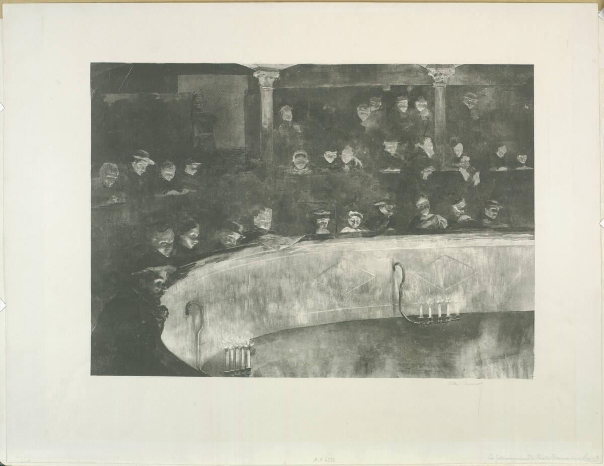 Alexandre Lunois, Les galleries supérieures du Theater Beaumarchais, Inv. Nr.: DGNF6333