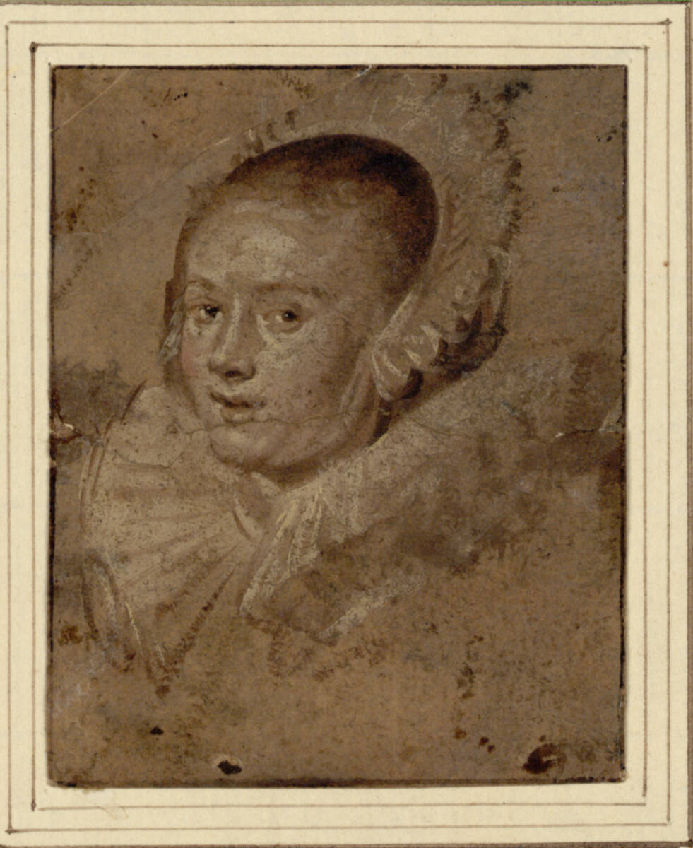 Bildnis einer jungen Frau mit Spitzenhäubchen und Halskrause, Paulus Moreelse