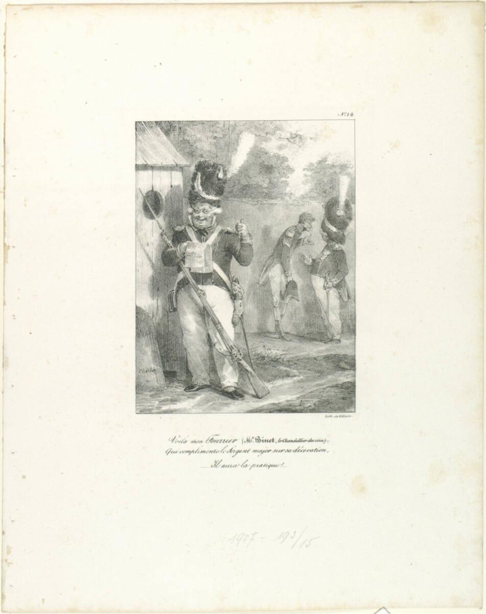 Nicolas Toussaint Charlet, Voila mon fourrier, Inv. Nr.: DG1907/193/15