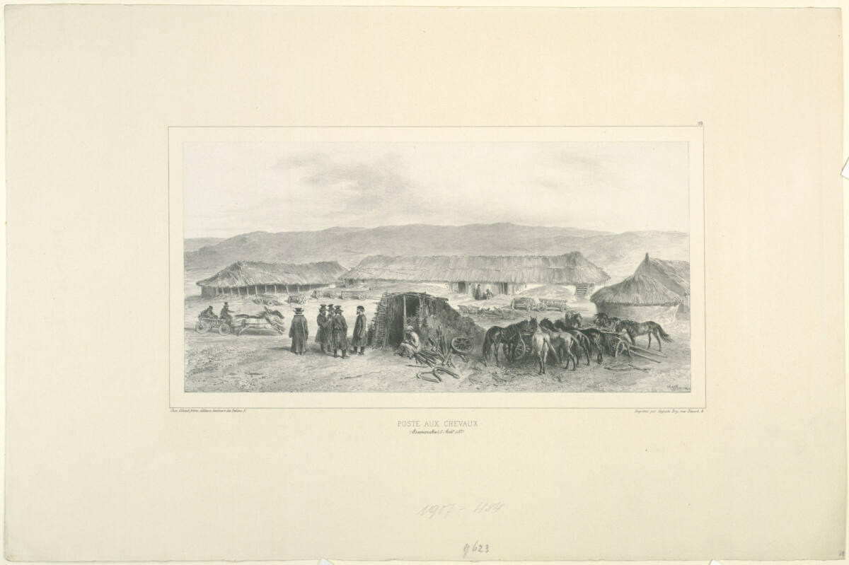 Poste aux chevaux, Bessarabie, 5 Aout 1837, Gihautfrères, 1840
