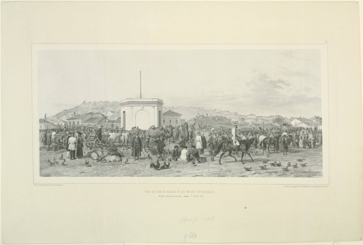 Kertsch, Vue du vieux bazar et du mont-mithridate, 8 Octobre 1837, Gihautfrères, 1846