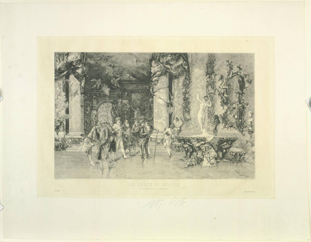 Eugène André Champollion, Le choix du modèle, appartient a M. Stewart, Inv. Nr.: DG1907/606