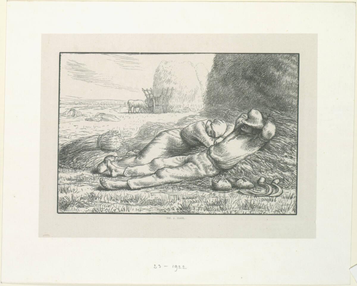 Jacques Adrien Lavieille, Mittagsrast, Inv. Nr.: DG1922/23