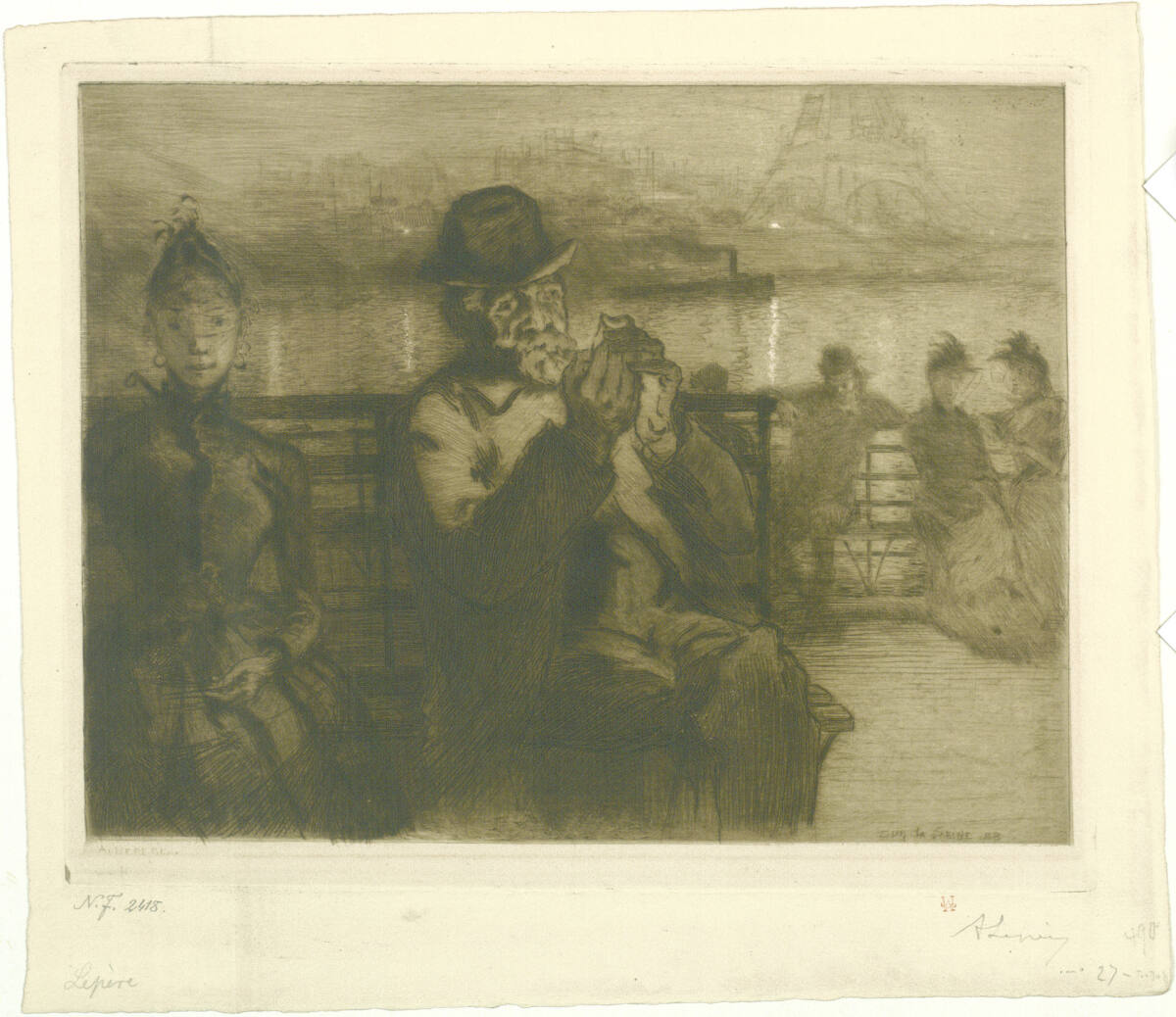 Sur la Seine, la Nuit, EdmondSagot, 1888