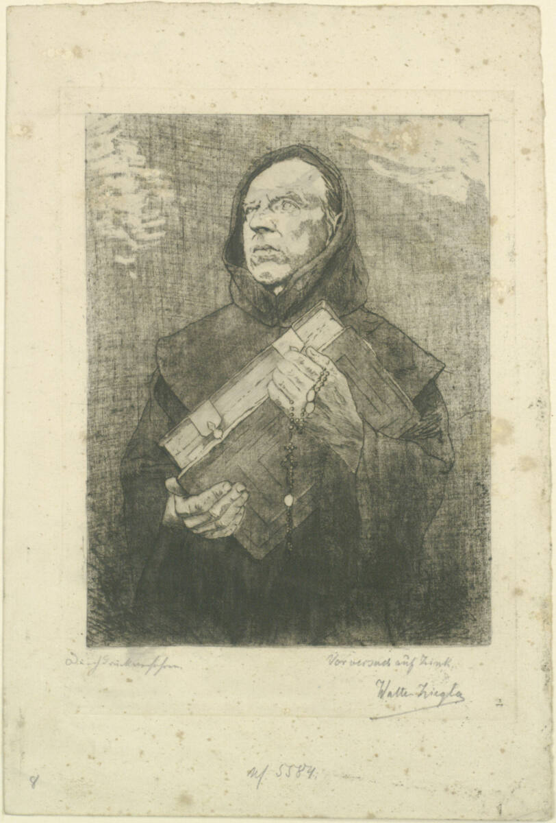 Mönch mit Gebetbuch, Walter Ziegler, c. 1899