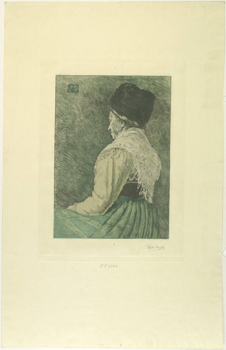 Sitzende Bäuerin, Walter Ziegler, 1900
