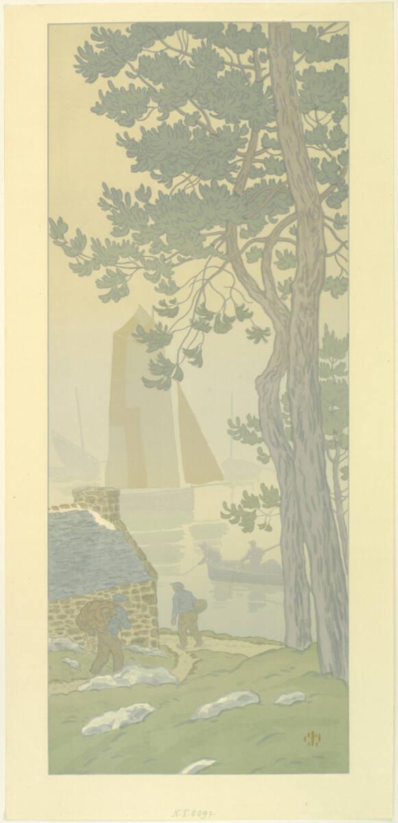 Henri Rivière, Fischer bei Morgengrauen, Inv. Nr.: DGNF8097