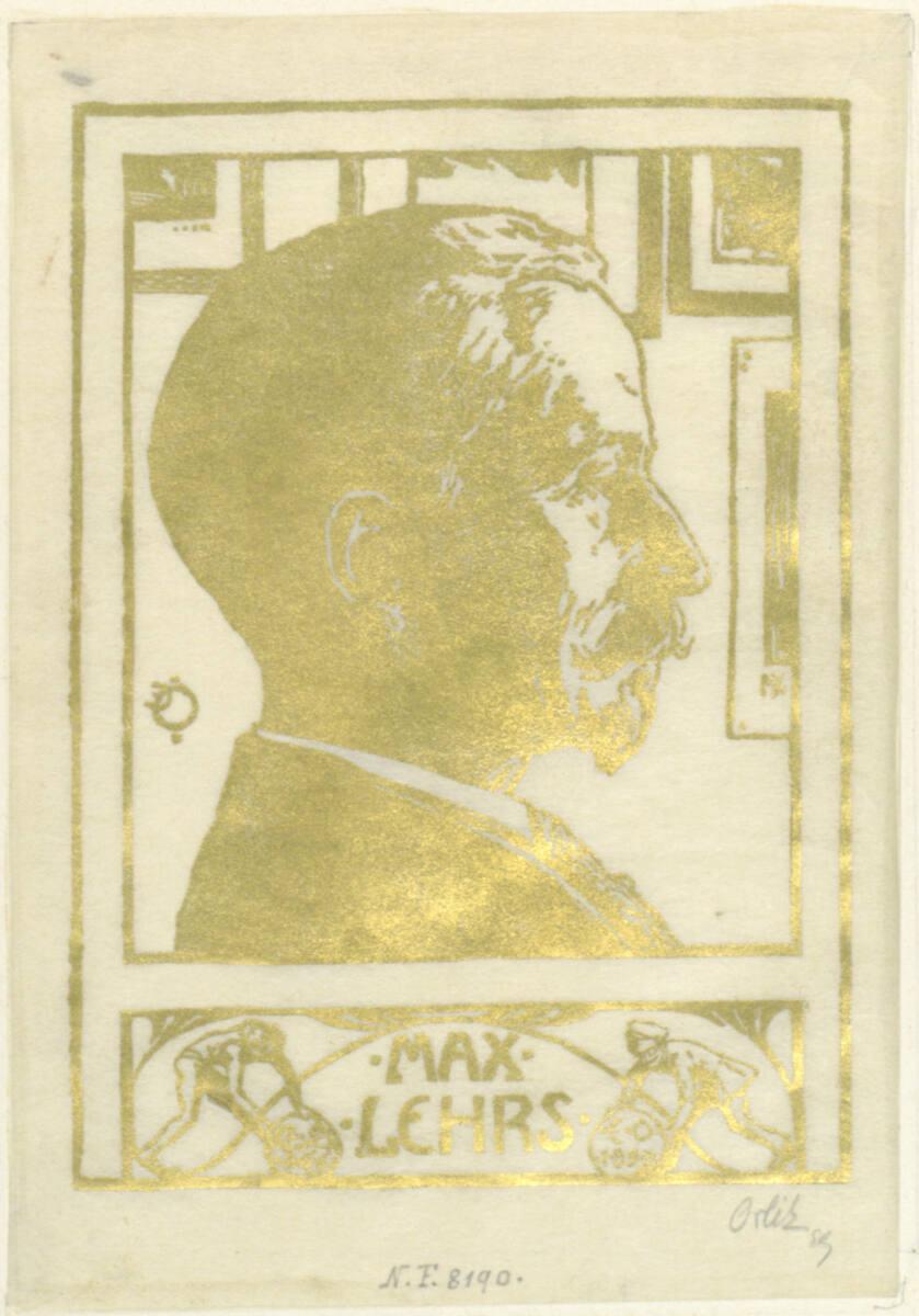 Emil Orlik, Exlibris Max Lehrs, Inv. Nr.: DGNF8190